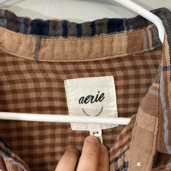 aerie flannel button up‎ Size M - Image 2