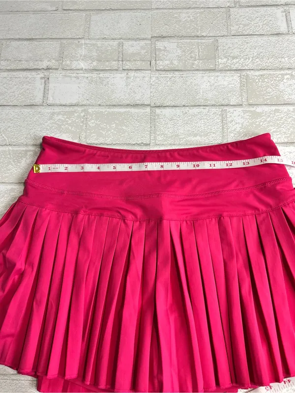 Gold Hinge Pleated Active Mini Skirt - Hot Pink Size Large Tennis Golf - Image 9