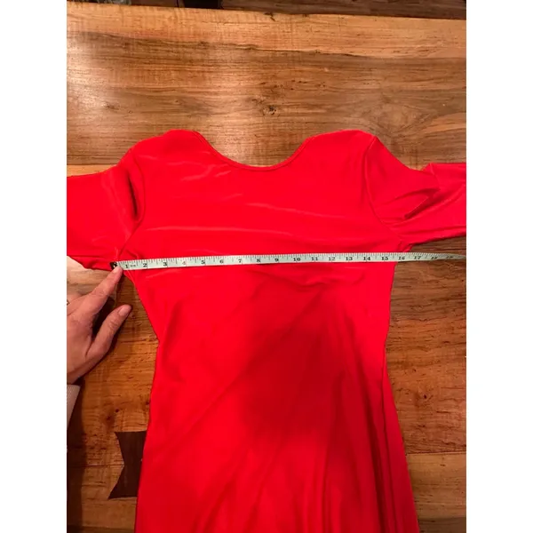 Women's Unbranded Red Long Sleeve Open Back Maxi Dress S - Image 6