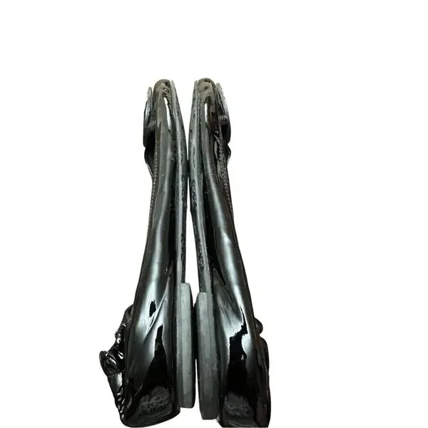 Torry Burch Patent Flat Ballet Black Leather Shoes Size 9Mp - Image 5