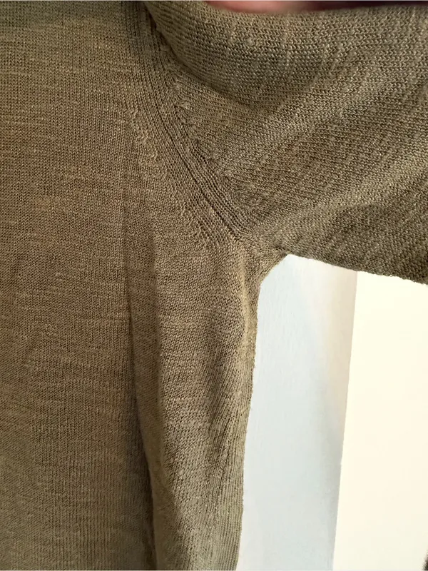 Premise Linen Rayon Olive Green Button Front Cardigan‎ Sweater L - Image 6