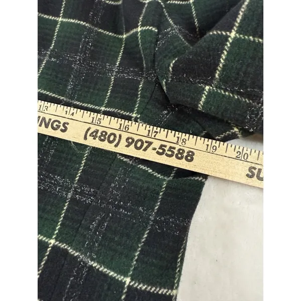 Old Navy Vintage Y2K Old Navy Zip Up Plaid Jacket Blazer‎ Women’s Medium Green - Image 5