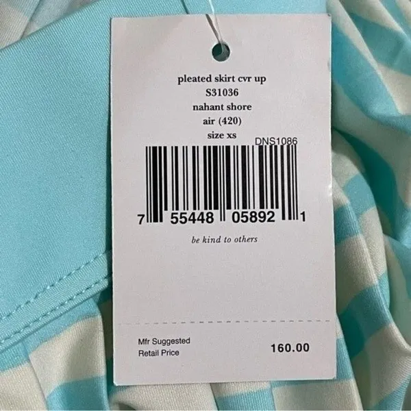 Kate Spade XS Nahant Shore Pleated Cover Up Skirt Blue Stripe NWT - Image 11