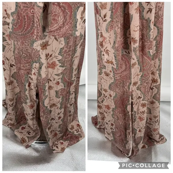 All Saints Susannah Cascade Maxi Dress Removable Sleeves Boho Floral US Size 0 - Image 11