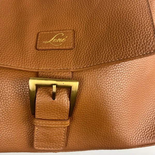 LENE Large Brown Leather and suede Hobo Bag/Shoulder Bag - Image 2