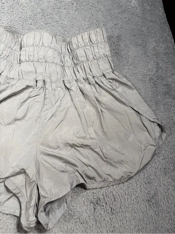 Free people FP Movement High-Waist gray silver athletic shorts medium - Image 4