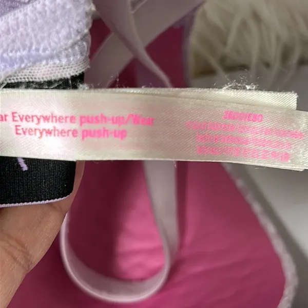 PINK Victoria's Secret PUSH UP everywhere push up/wear bra 36DD lilac pink color - Image 7