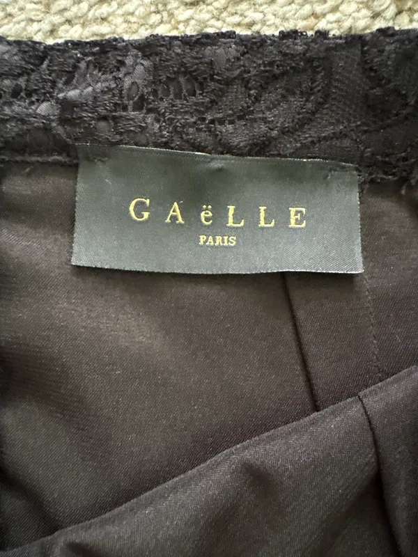 NWT GAËLLE Paris Black Lace Tiered Mini Skirt IT 40 US 4 Romantic Coquette Y2K Luxury - Image 2