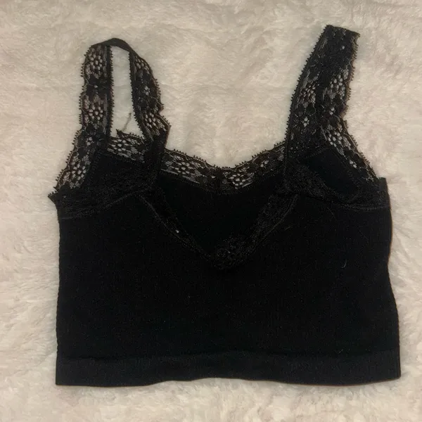 Urban Outfitters Black Lace Trim Tank Top Forever 21 - Image 2