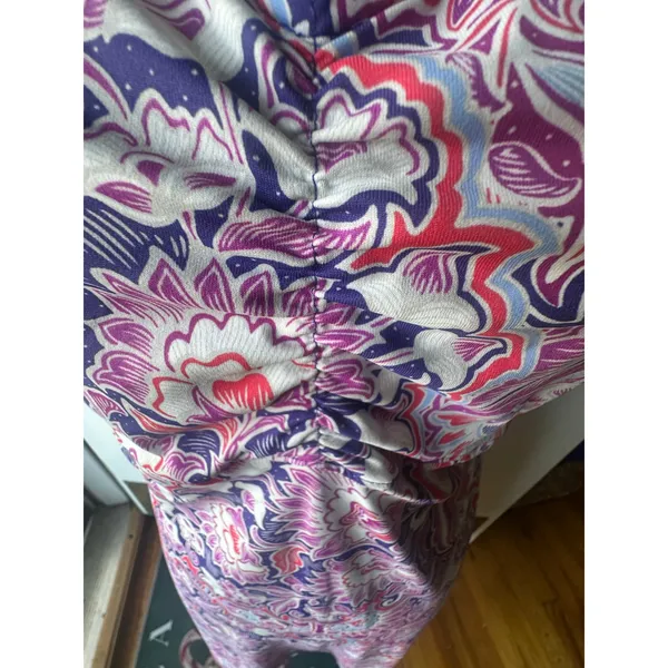 Title Nine Amelia Dress Purple & Pink Floral Print - Image 3