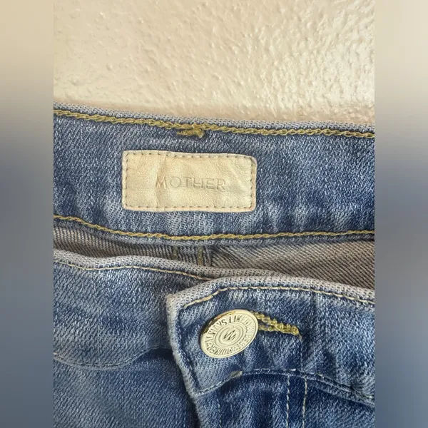 Mother Denim The Seamed Swooner Hover Blowing Kisses Blue Skinny‎ Jeans Size 27 - Image 8