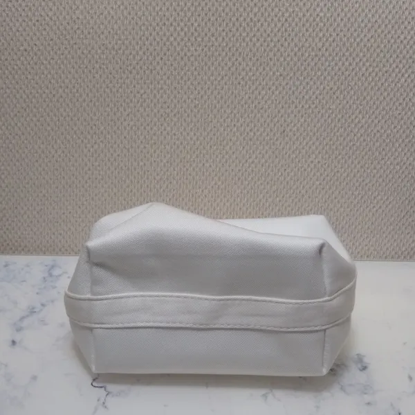 Dior White Makeup Cosmetic Trousse Pouch Bag Top Handle Clutch New No Tag - Image 6