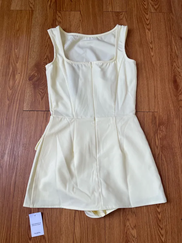 Plt lemon woven pocket detail skort playsuit - Image 11