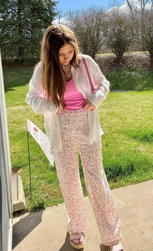 Floral Wide Leg Bottoms - Image 4