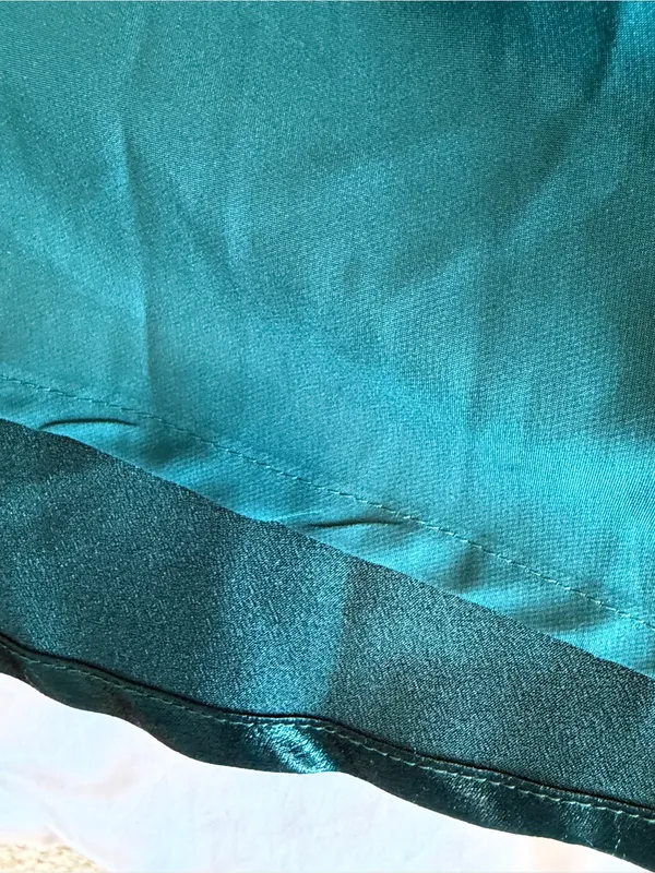 Birdy Grey Satin Formal Gown XXL Emerald Green Elegant Bridesmaid Z3 - Image 5