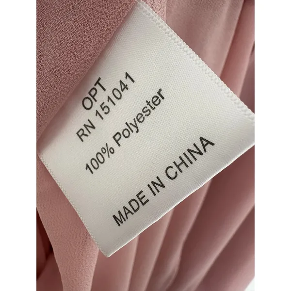 Anthropologie O.P.T Gigi Midi Dress Size Medium Pink Open Back Chiffon Wedding - Image 7