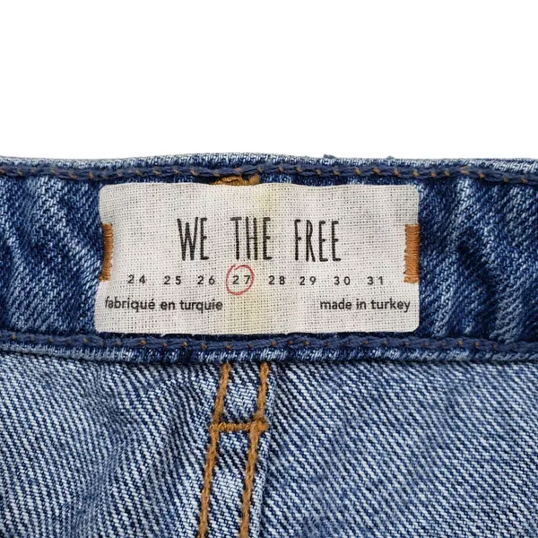 Free People We The Free Mini Jean Skirt Womens 27 Denim Distressed Button Fly - Image 4