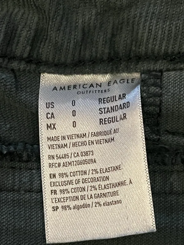 American Eagle Outfitters Pants Womens 0 Gray Hi-Rise Flare Corduroy Stretch - Image 10