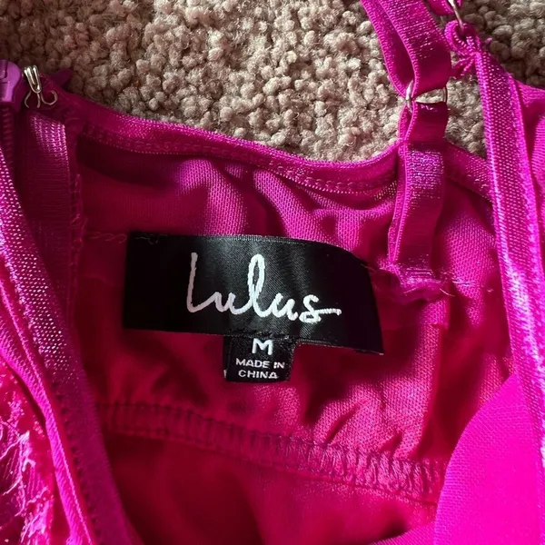 Lulus lace pink medium dress‎ - Image 7