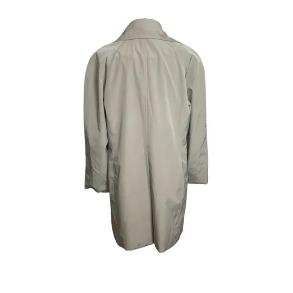 London Fog Women’s Trench Coat Tan Medium 3 Button Spring Rain Casual‎ Neutral - Image 4