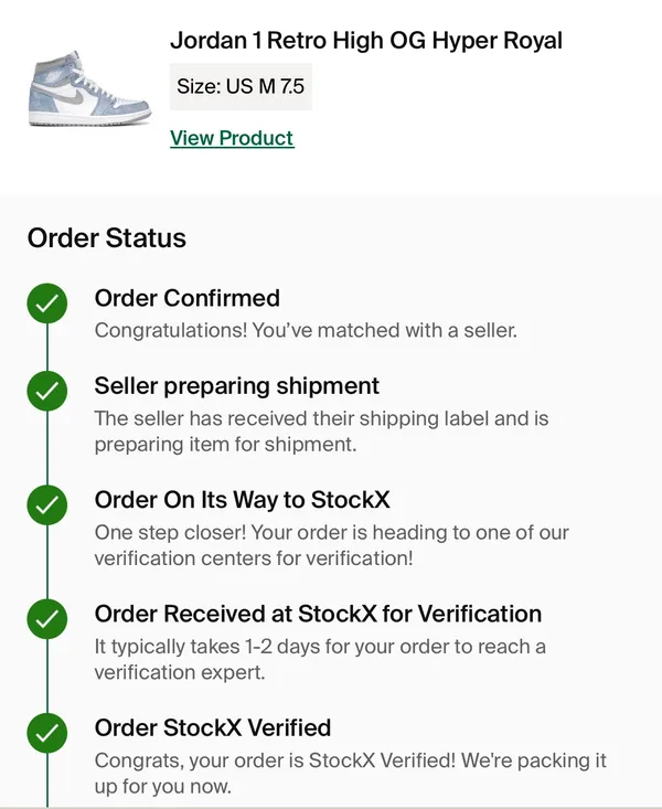 Air Jordan 1 Retro High Og Hyper Royal - Image 6