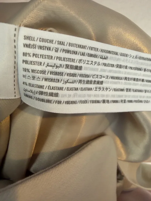 NEW Abercrombie & Fitch 2 Button Tailed Blazer Jacket in Cream Size Small - Image 7