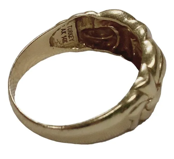 Atasay Kuyumculuk AK 14K Yellow Gold Smooth Byzantine Sz 10 Band State Ring - Image 5