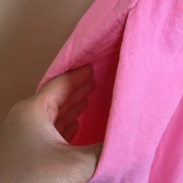 Old Navy Women’s Linen Blend Hot Pink Tie Strap Smocked Back Mini Dress - Image 4