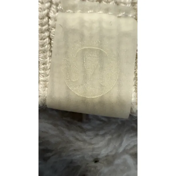 Lululemon Take It All Cotton-Blend Ribbed Sweater Beige LW3HJCS Size M - Image 5