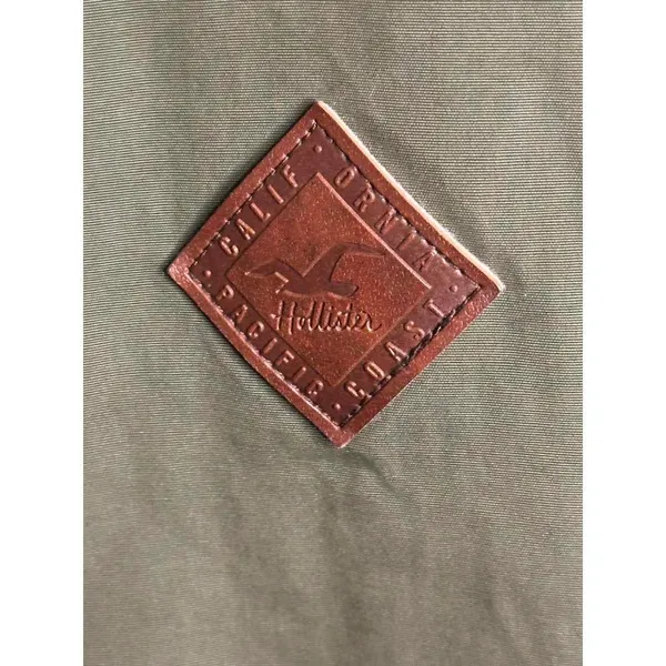 Hollister olive green sherpa-lined faux-fur trimmed hooded parka Size XS - Image 7