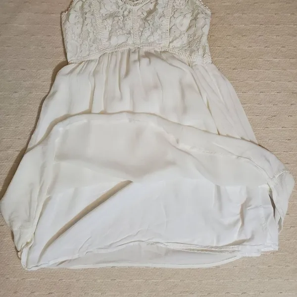 Abercrombie & Fitch‎ White Lace Babydoll Dress. Size M - Image 7
