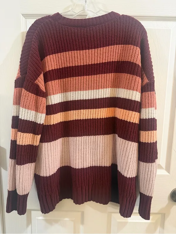 True Craft Striped Chenille Sweater Size 1X - Image 4