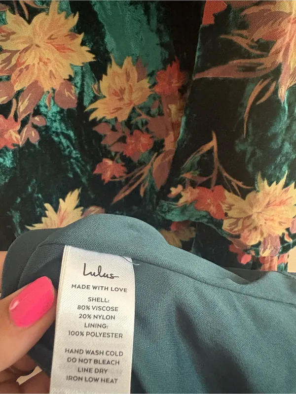 Lulus Real Allure Emerald Floral Burnout Velvet Strapless Maxi Dress Size XS - Image 8