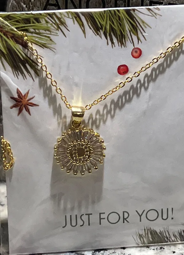 Nordstrom NWT Letter D - Mini Pave Alphabet Pendant Gold Necklace - Image 3
