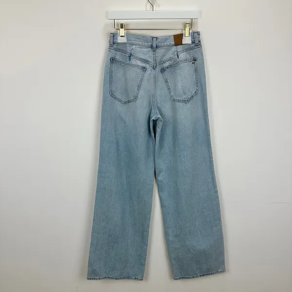 Madewell Superwide Leg Jeans Cather Wash Button Front Blue High Rise US 26 NWT - Image 11