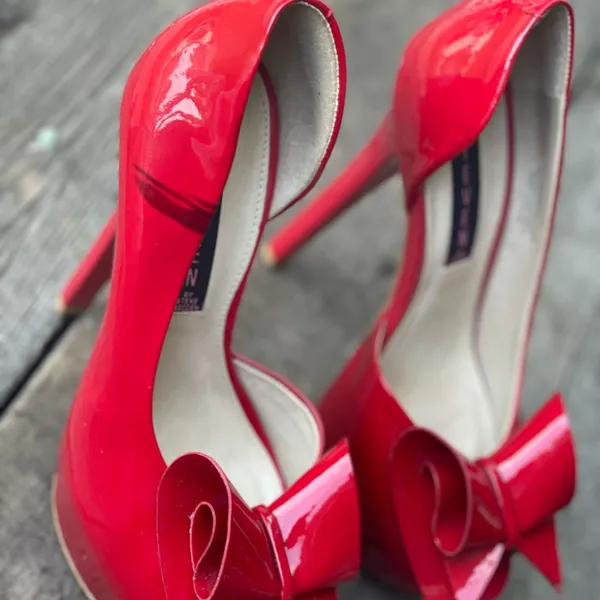 Steve Madden red bow heels - Image 2