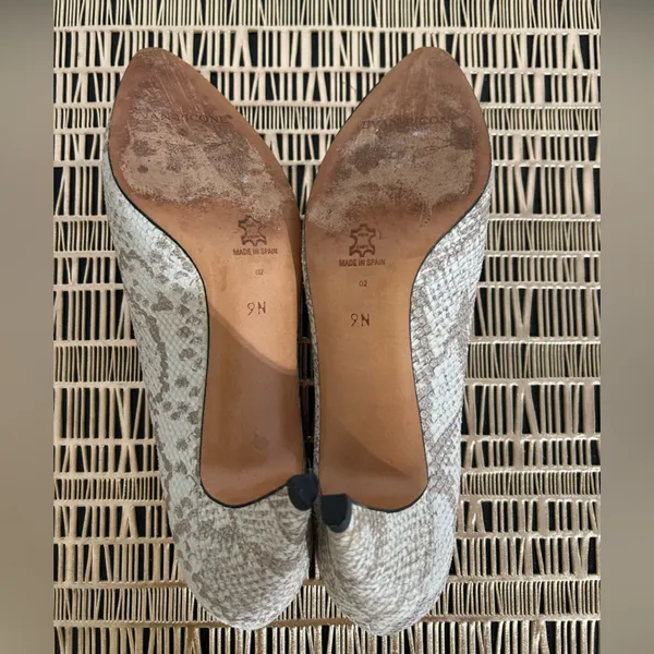 Vintage Evan Picone Snakeskin‎ Pumps Size 9 - Image 8