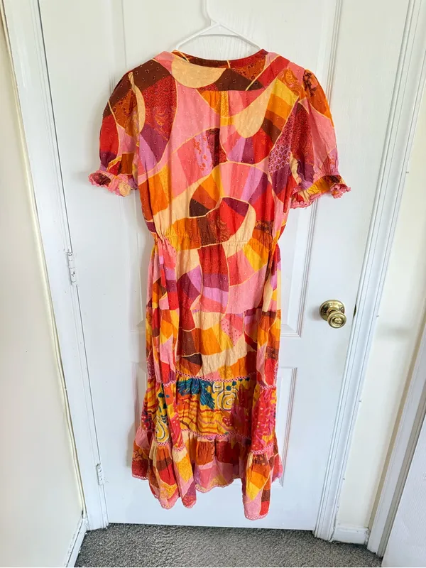 Farm Rio Patch Twirl Midi Dress - Image 5
