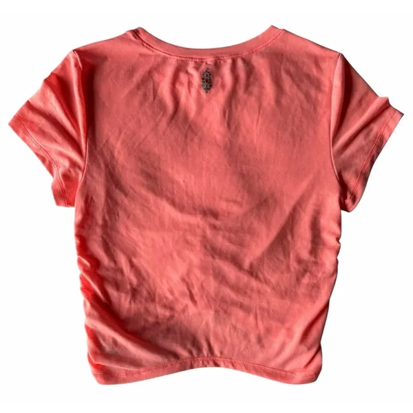 Free People Movement Tempo Ruched UV Protection Tee Orange Women's Size Small - Image 2