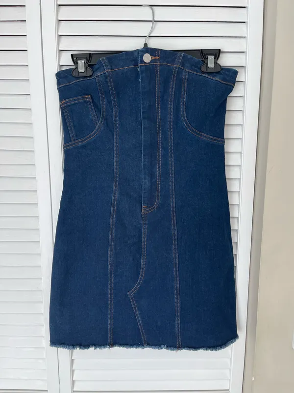 Super down Jean Mini Dress - Image 2