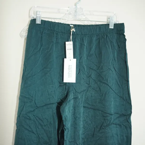 Haven Well Within Size Large NEW Forest Green Wide Leg Lounge Pants Soft Flowy - Image 6