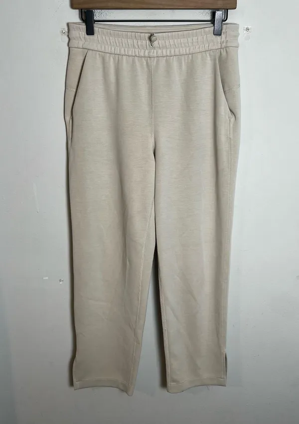 LULULEMON- Brushed Softstreme Split-Hem High-Rise Crop Natural Ivory Athletic - Image 2