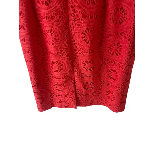 Adrianna Papell Women's Size 8 Coral‎ Pink Sheath Knee High Dress - Image 4