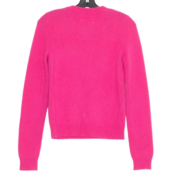 Abercrombie Cashmere Sweater Preppy Y2K Old Money Heritage Minimalist Hot Pink S - Image 3