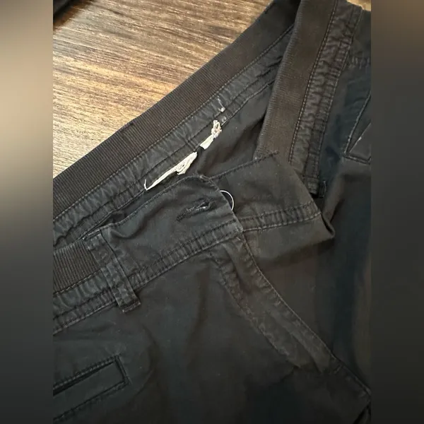 Stylish Black Pants with Button Detail Size 16 - Image 6