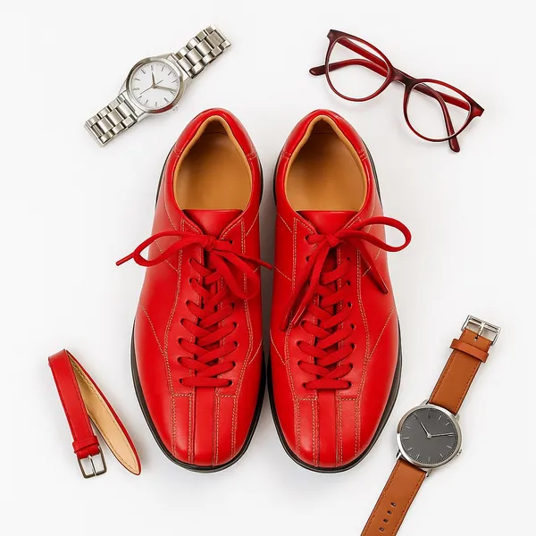 Prada Vintage Red Leather Sneakers Women’s Size 38 Italy Designer Low Top REPAIR - Image 3