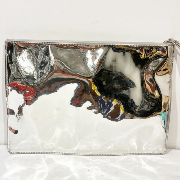 Lululemon‎ Goody Bag Large Metallic Silver Pouch Clutch - Image 5