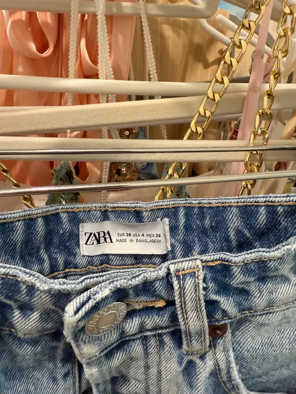 ZARA Jean Shorts High-Waisted Denim - Image 2