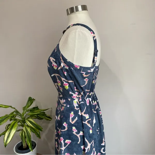 CAbi Aurora Maxi Dress Blue Abstract Halter Neck Sleeveless Boho Size 6‎ - Image 8