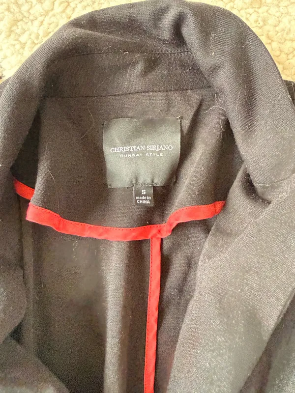 Christian Siriano Black cotton suit jacket - Image 2